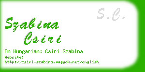 szabina csiri business card